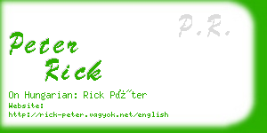 peter rick business card